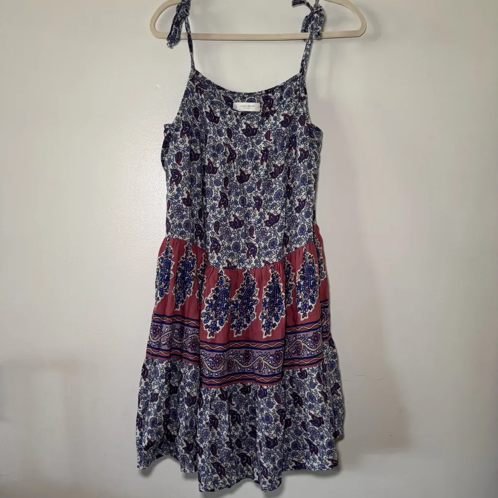 Lucky‎ Brand Dress Women's S Cottagecore Boho Sundress Tiered - Image 2