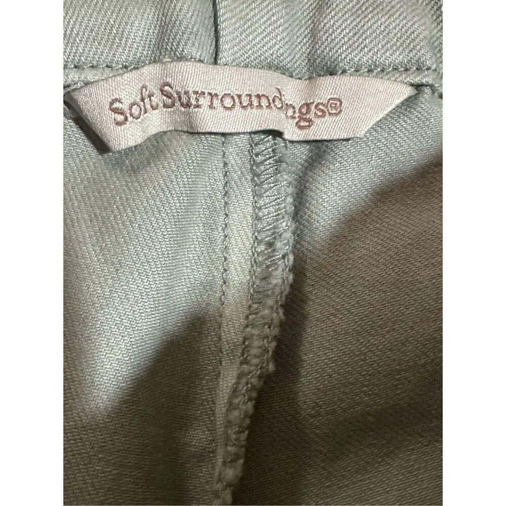 Soft Surroundings Mint Green Pull On High Rise Skinny Jeggings Sz PS - Image 3