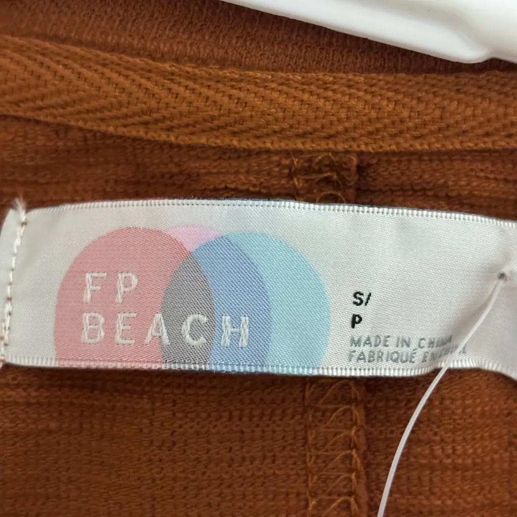 Free People Beach  Santa Maria Dress Size S/P Mini Dress Rust Brown NWT Billowy - Image 11