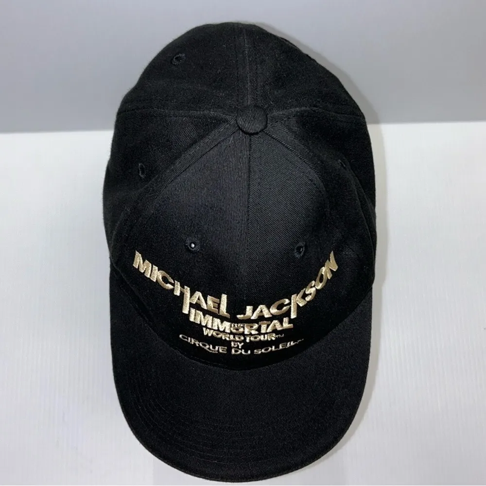 Michael Jackson The Immortal World Tour Cirque Du Soleil Cap EUC Adjustable Black - Image 5