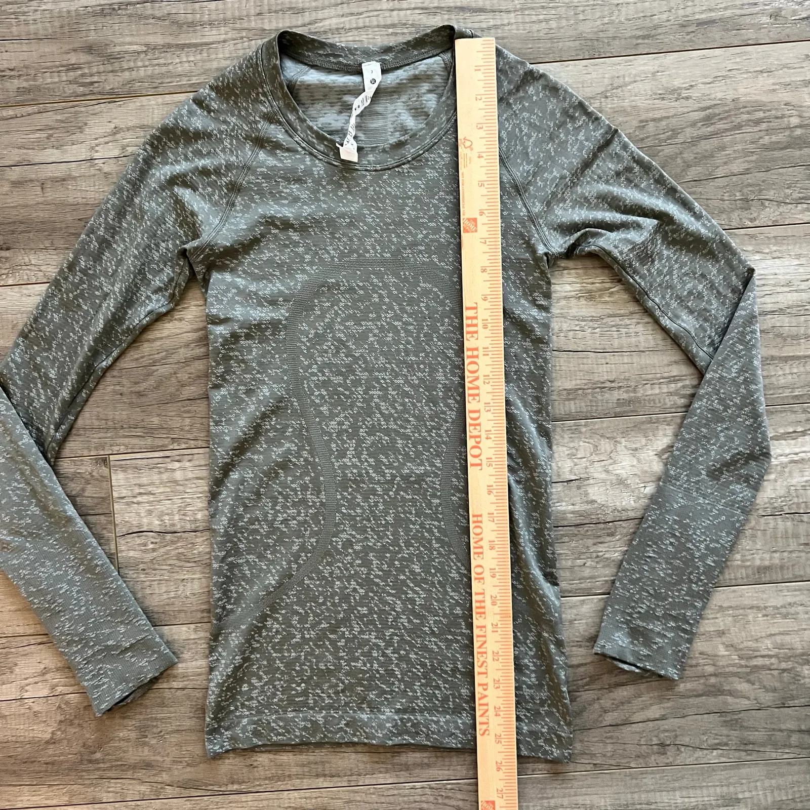 Lululemon Swiftly Tech Long Sleeve Shirt 2.0 Distorted Static Rover / White Opal Green - Image 5