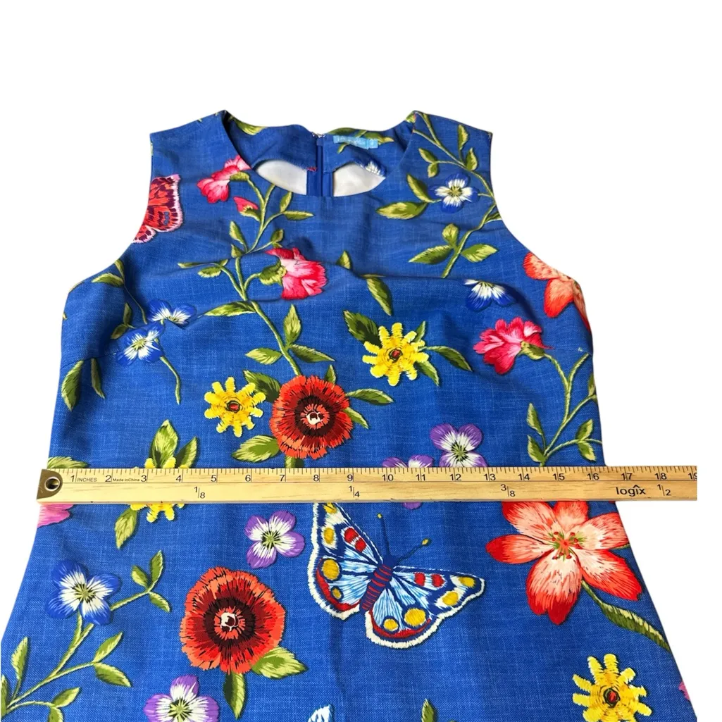 J. McLaughlin Women’s Belinda Floral Butterfly Print Sleeveless Dress Size 6 - Image 9