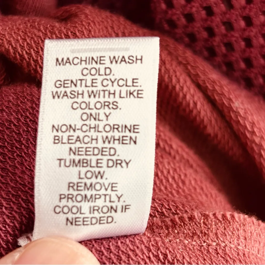 Live well size L oversized top with mesh panel sleeves Red Size L - Image 5