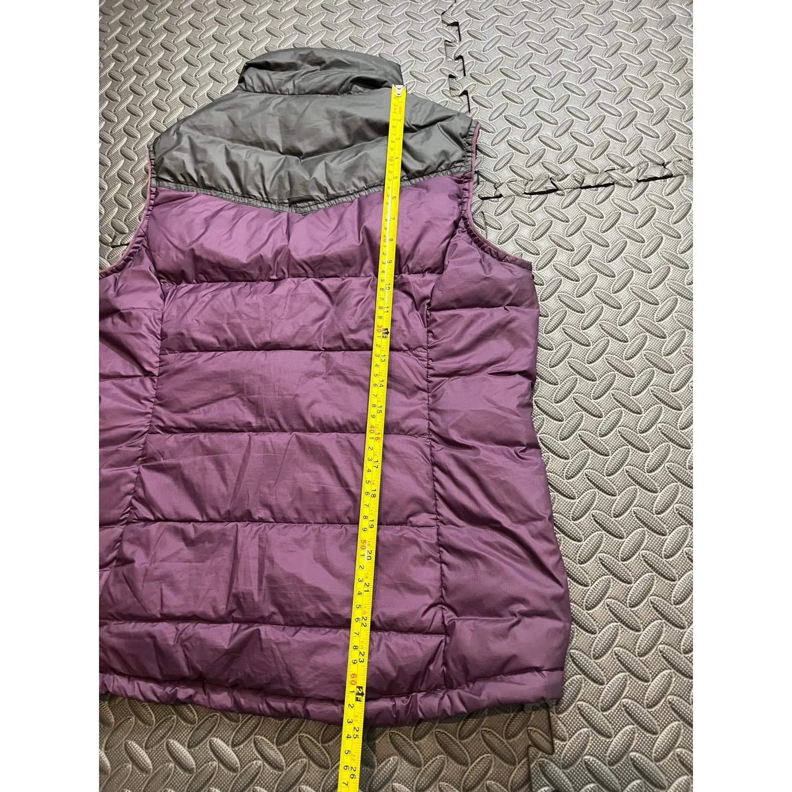 OUTDOOR RESEARCH DOWN PUFFY VEST Women's S Transcendent Down 2 Tone Purple Gray - Image 6