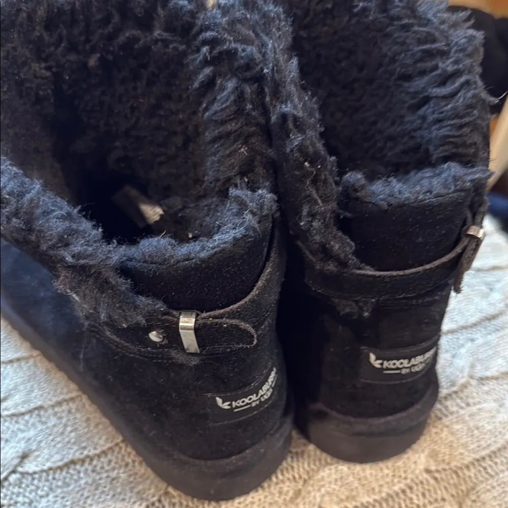 UGG Black Ankle Boots with Suede Finish Size 9 - Image 3