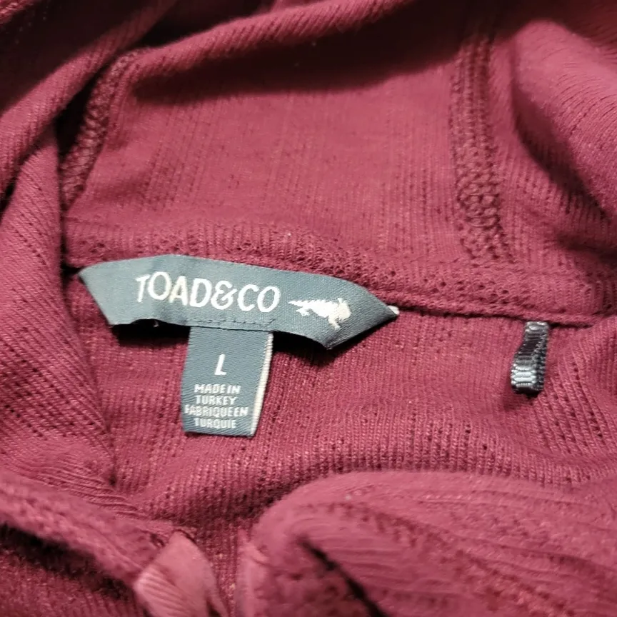  Sweatshirt Size Large Oversized Toad&Co Lightweight Hooded Sweatshirt Women's - Image 6