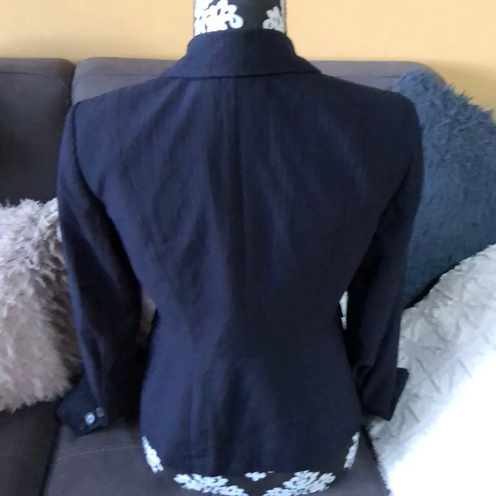 NINE WEST Navy Blue Blazer Jacket 6P - Image 4