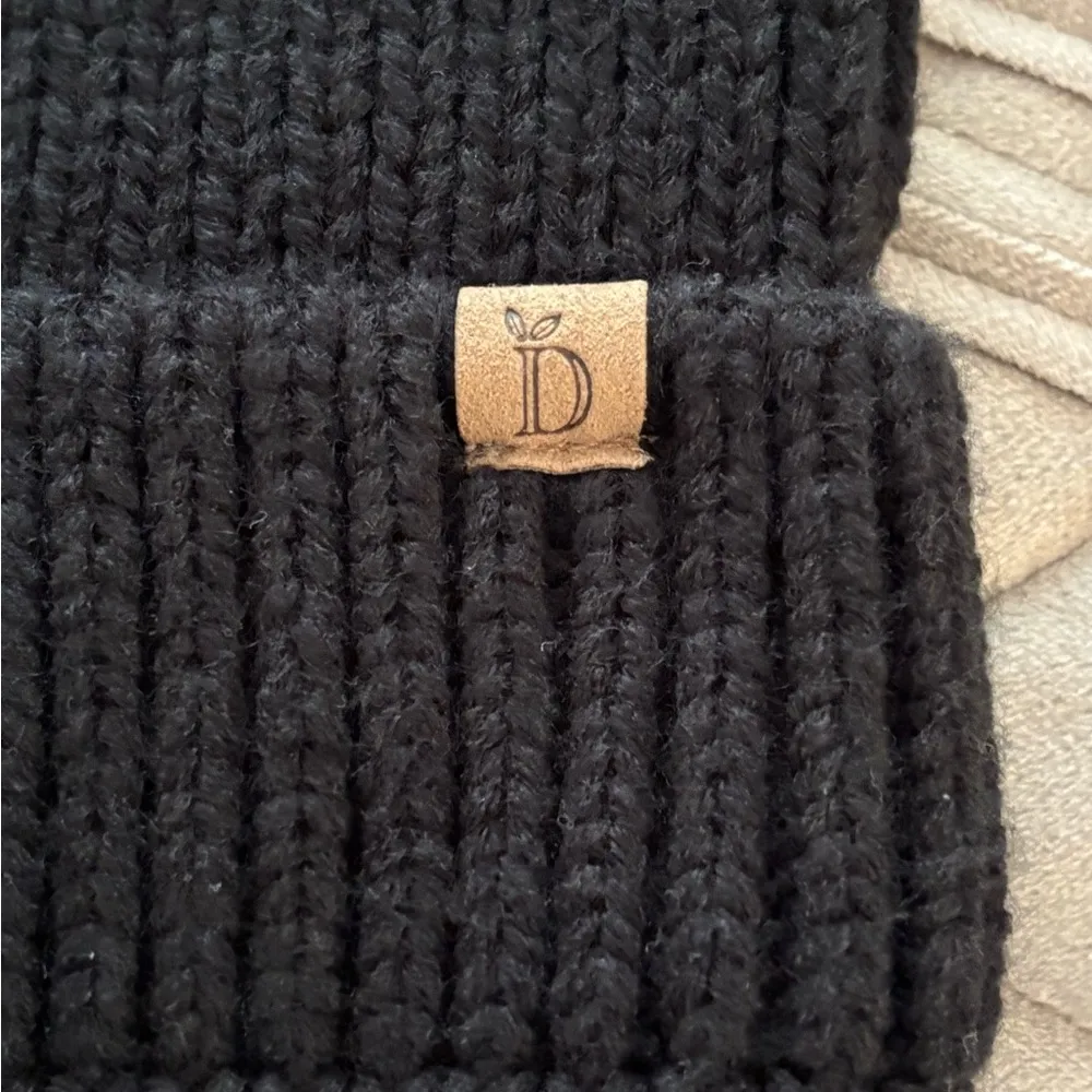 Women’s Black Knit Beanie - Image 6