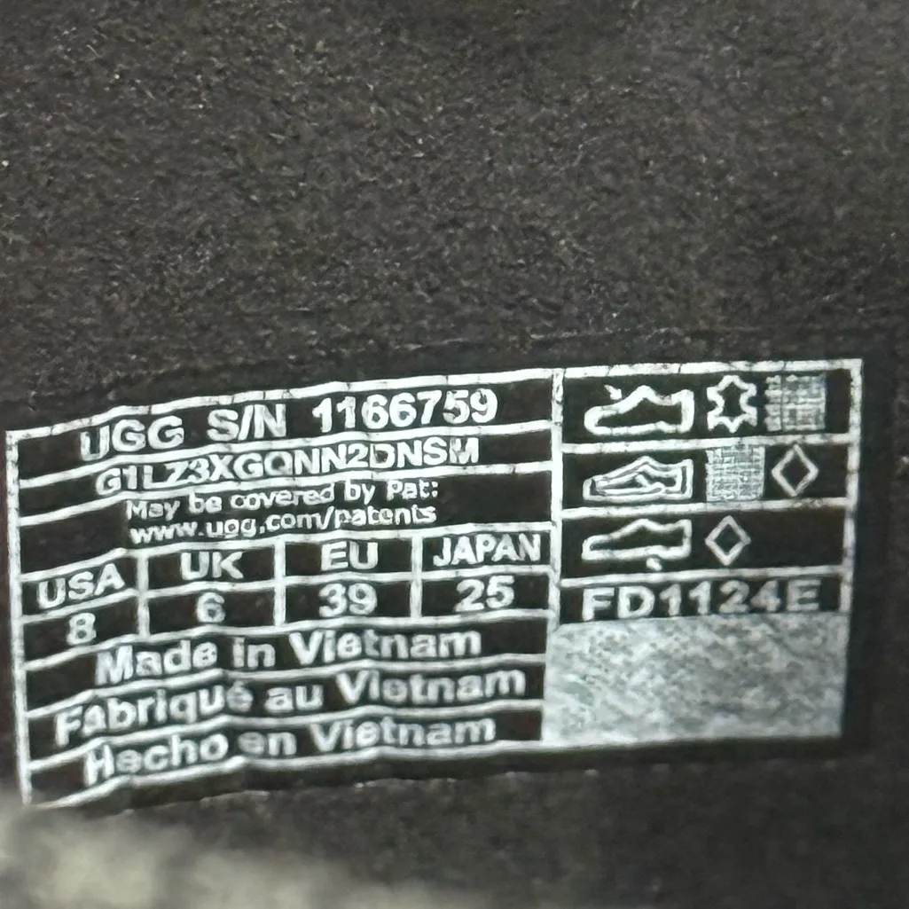 Ugg Womens Black Ballard Lace Up Boot Size 8 - Image 8