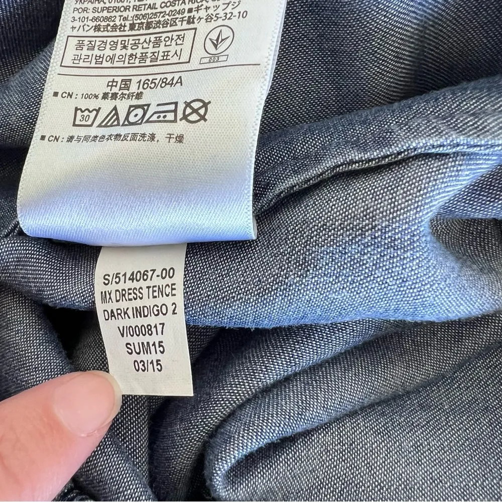 GAP 1969 Maxi Tencel Dark Indigo Denim Cami Dress - Image 12