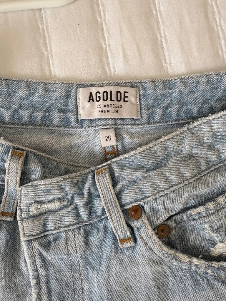 AGOLDE crossover jean skirt - Image 3
