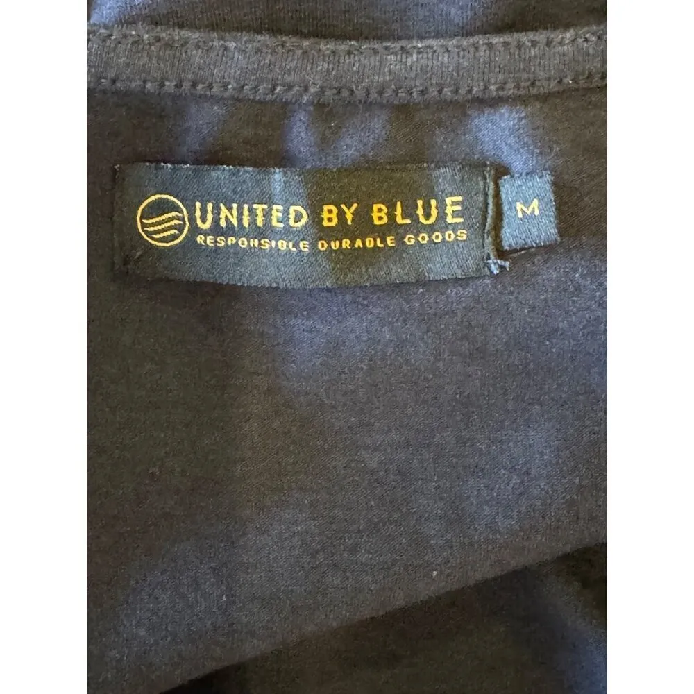 United By Blue Dress Women Medium Blue Organic Cotton Long Sleeve Tunic Shift - Image 8
