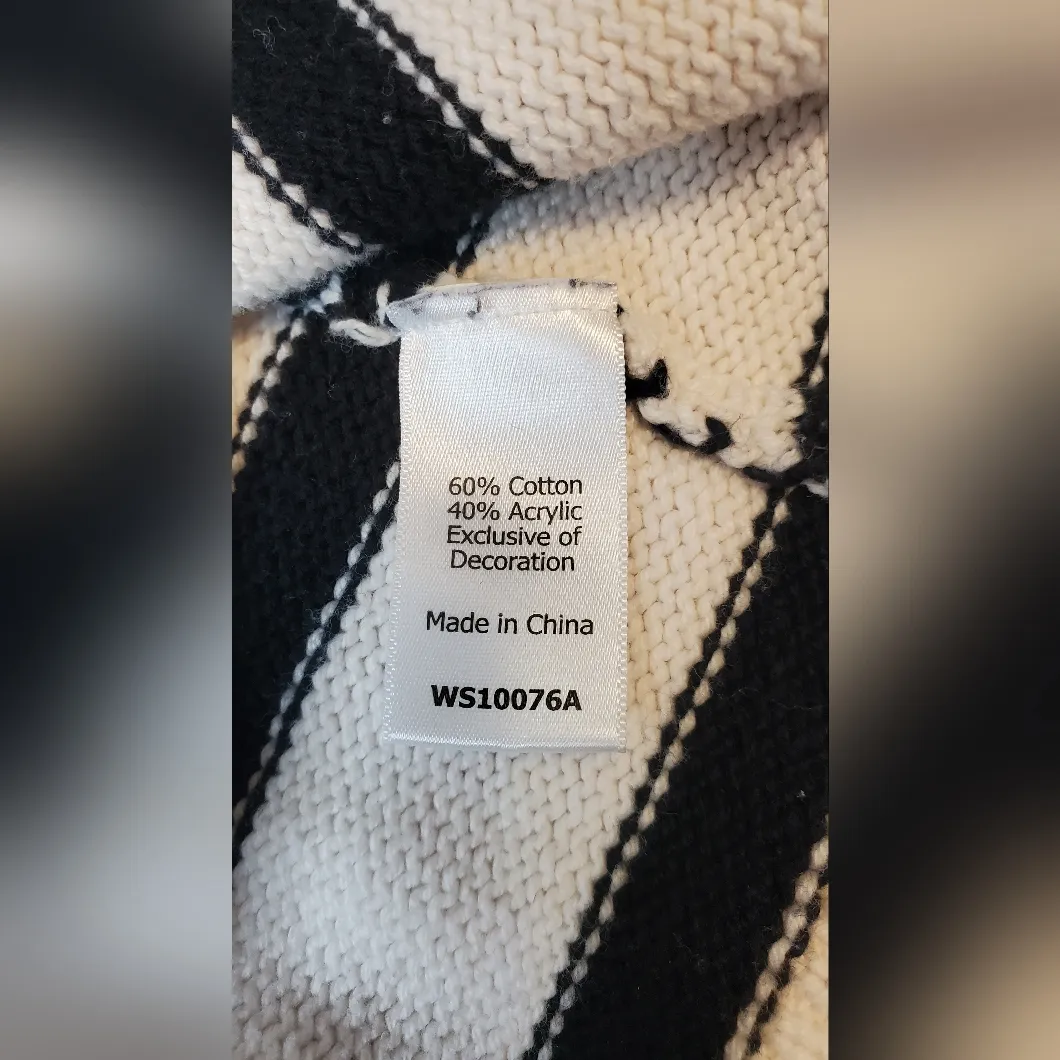 Market & Spruce Black and White Striped Sweaterack Size:S - Image 11