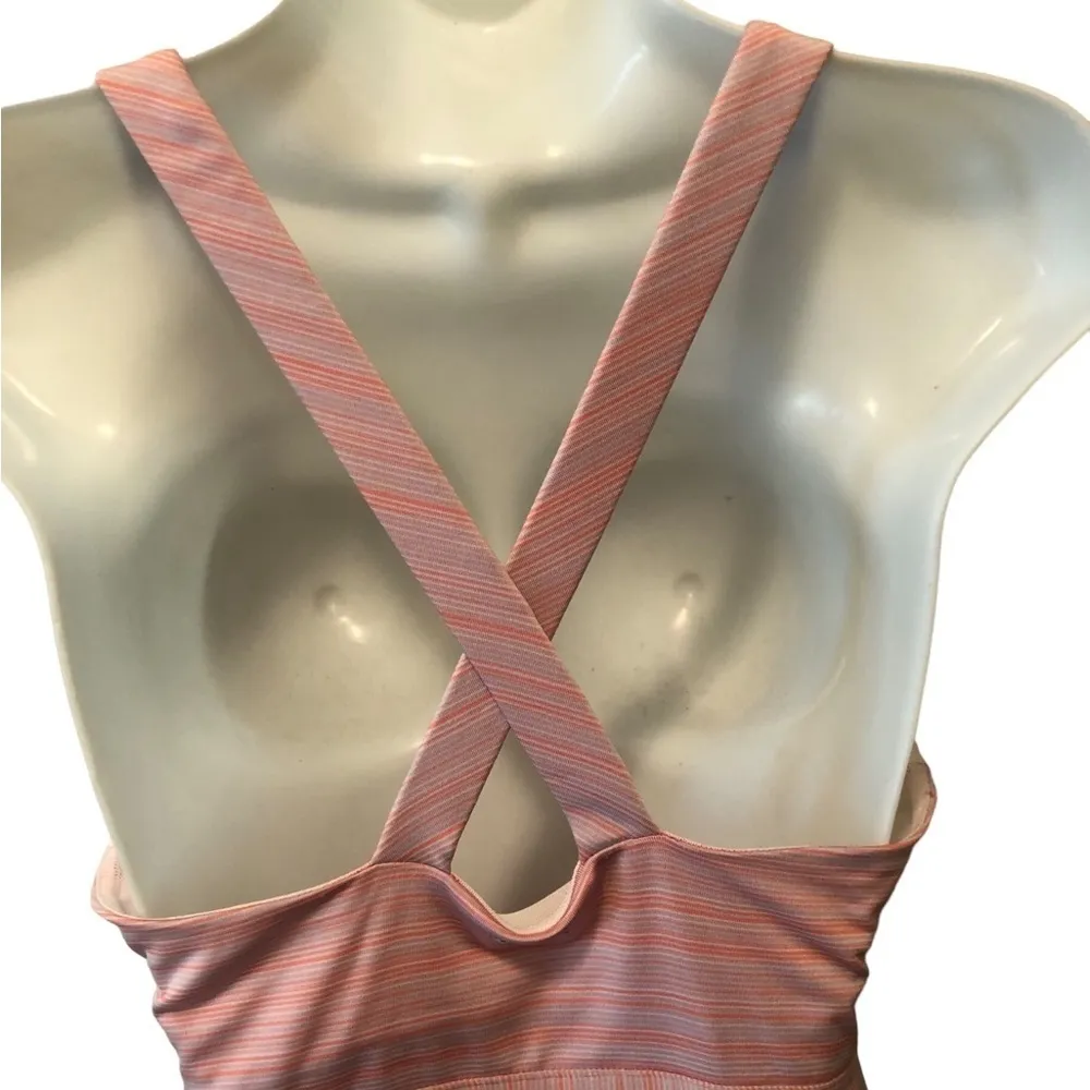 Omni-Wick PFG Athleisure Dress M Criss Cross Back Shelf Bra Pink - Image 5