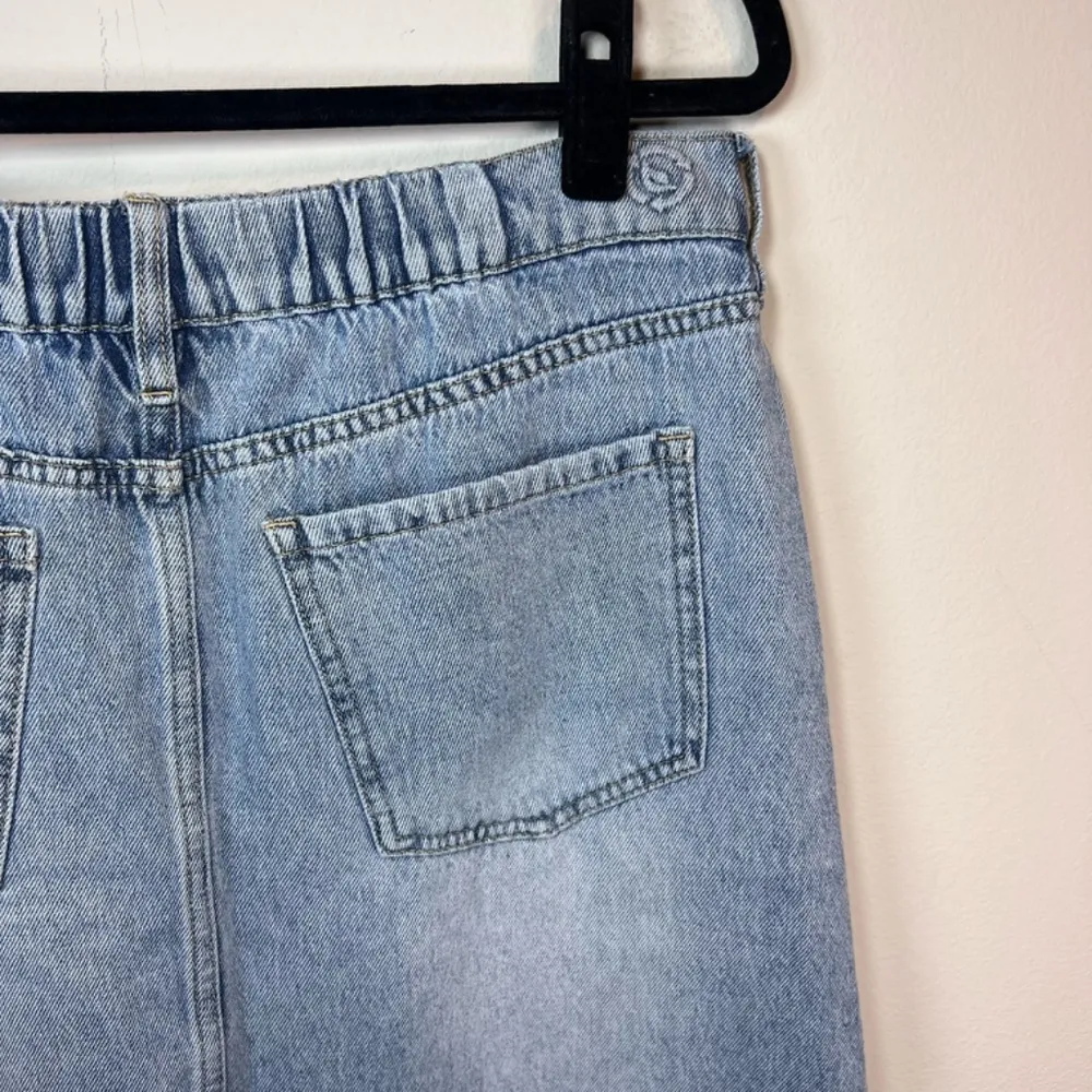 PTCL Denim Maxi Jean Skirt Blue Faded Light Wash Boho Western Y2K Womens Size 31 - Image 12