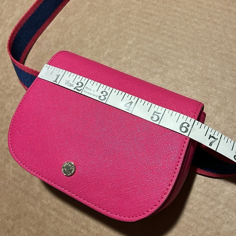 The Lovely Tote Sinosky Limited saffiano vegan leather fanny pack waist bag NWOT Pink - Image 9