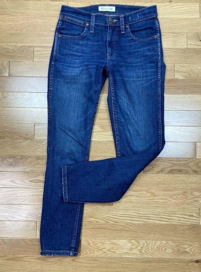 Madewell 9" High Riser Skinny Skinny Crop Jeans Womens 26? Dark Wash Style E8793 - Image 3