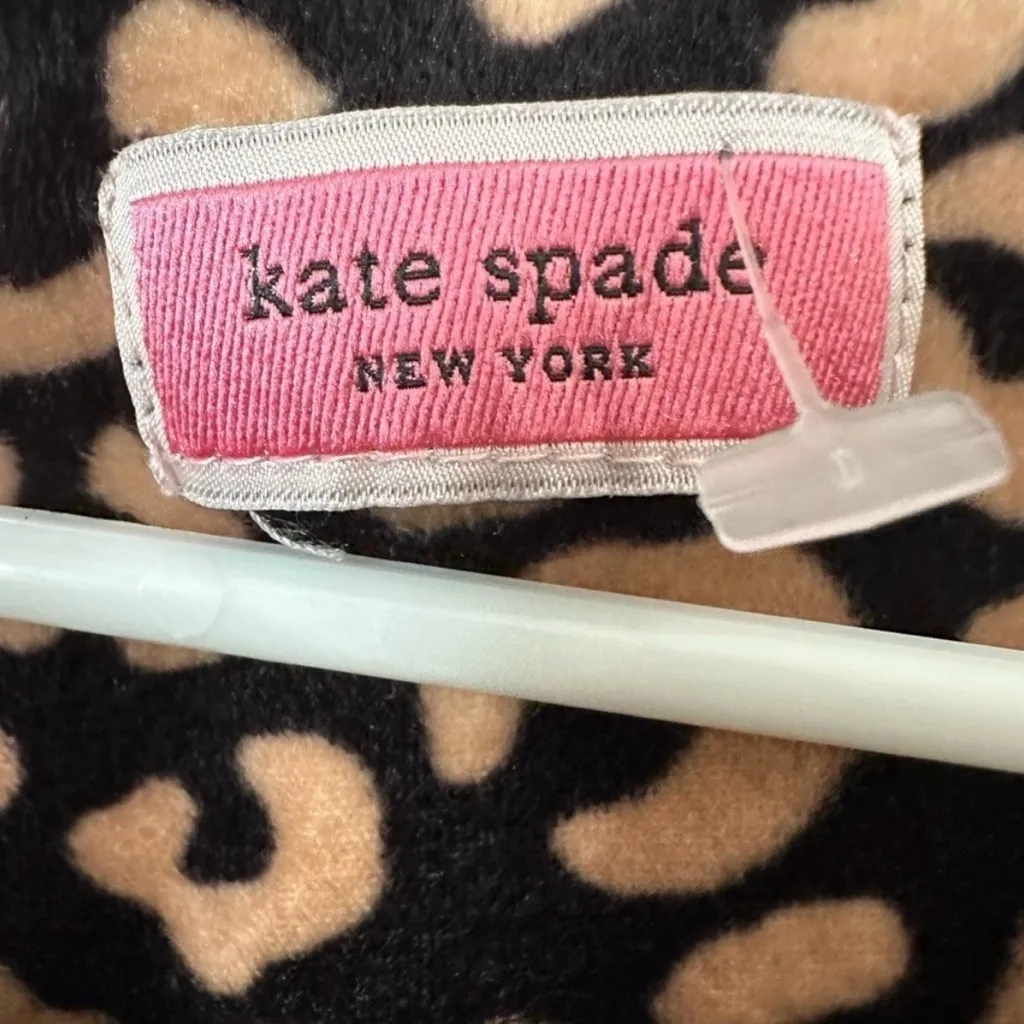 Kate Spade Leopard Velour Long Sleeve Top Size L - Image 3