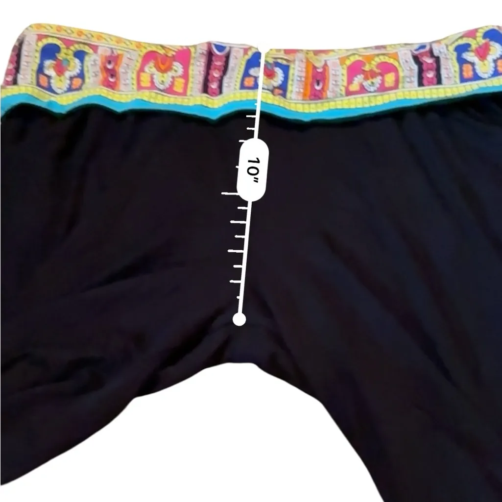 Trina‎ Turk NWT Nepal Wide Leg Swim Coverup Pants Black Multi Women’s Size Large - Image 9