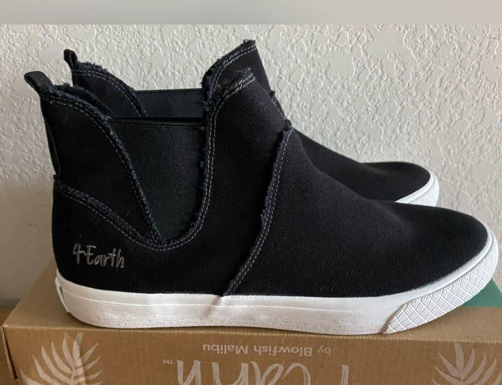 Blowfish Malibu Women's 4Earth Torta High-Top Sneaker in Black Washed Size 9.5 - Image 4