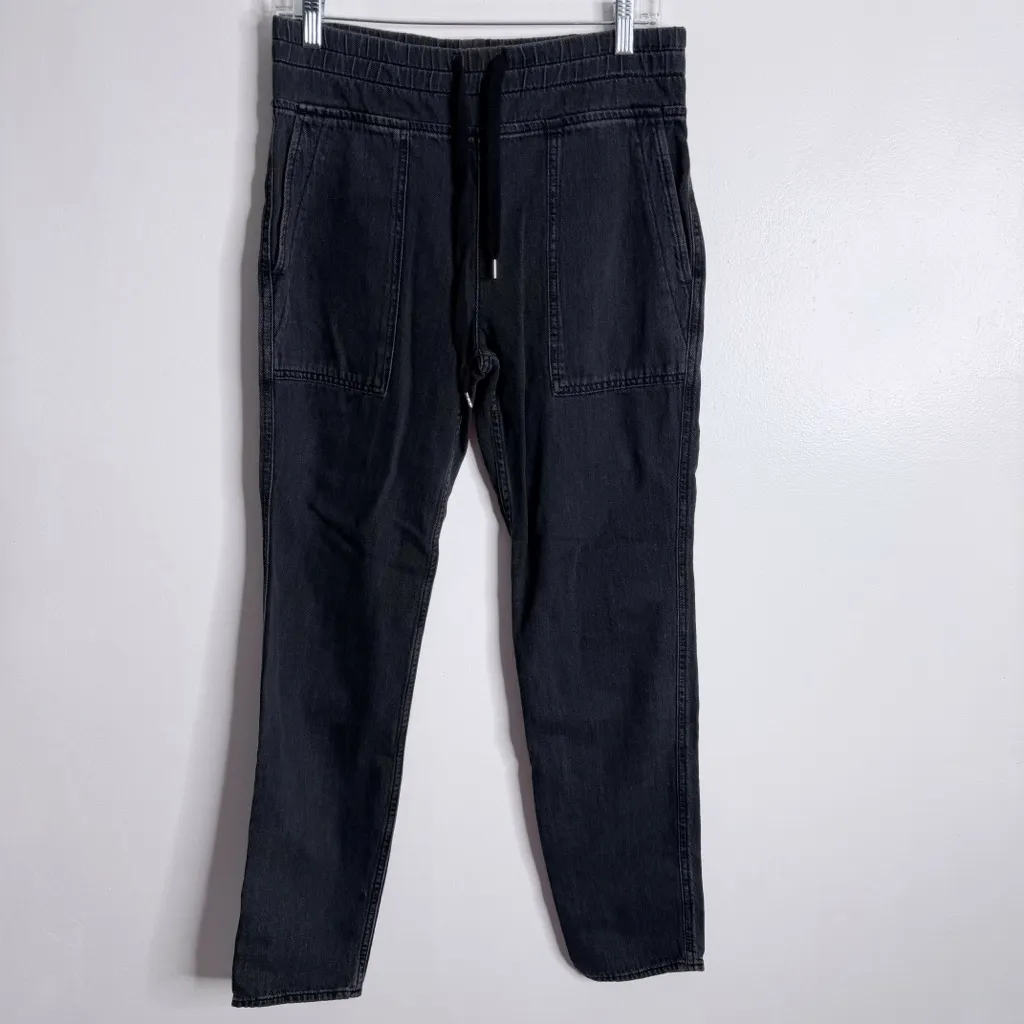 NWOT JAMES PERSE Women’s Lightweight Denim Contrast Pants Black Denim (1) Small - Image 3