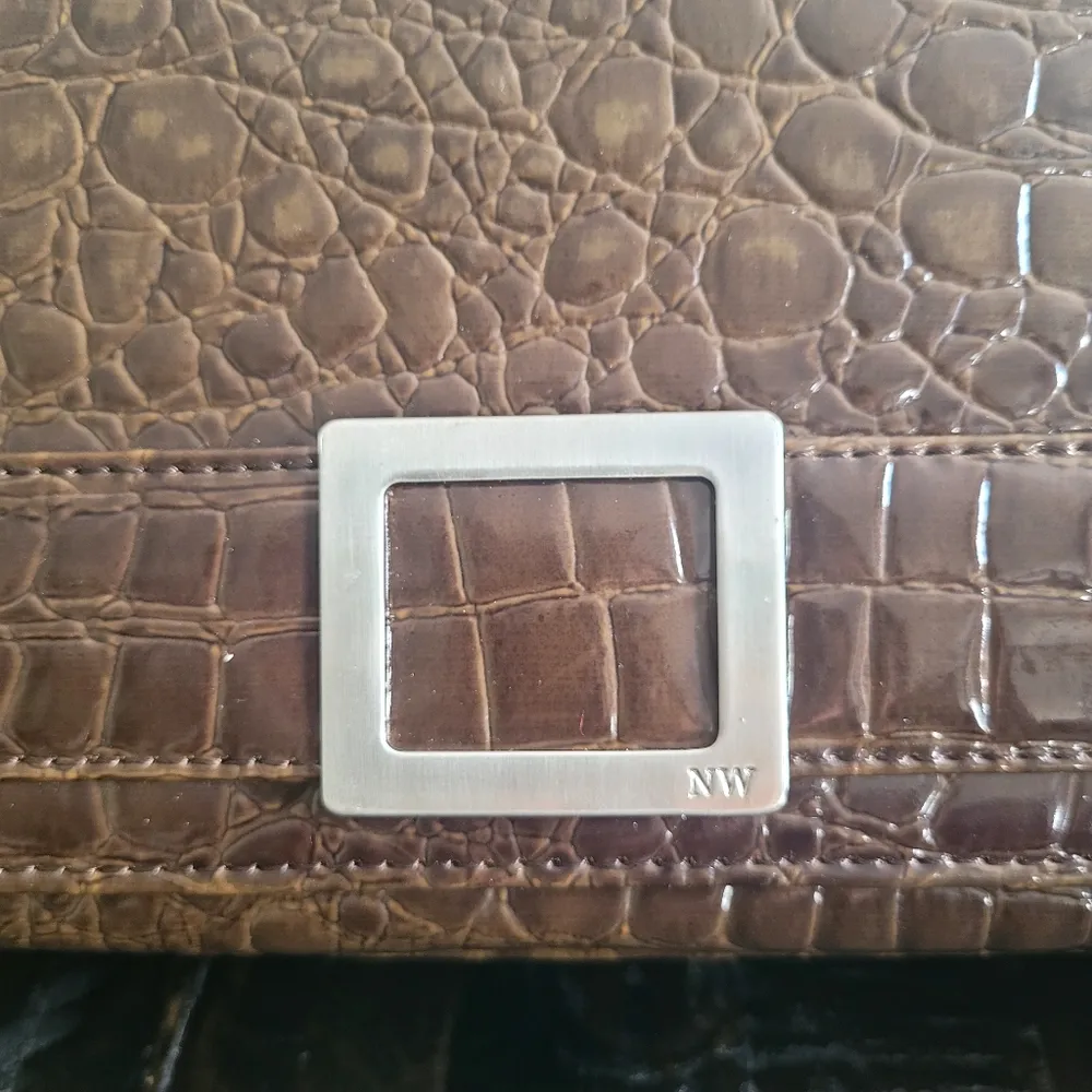 Nine West Croc Embossed Crossbody Purse - Image 3