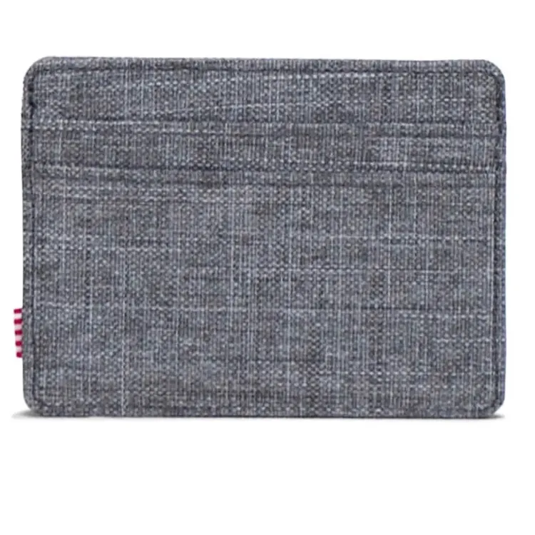 Herschel Supply Company Charcoal Gray with red pinstripe interior Card Holder - Image 3