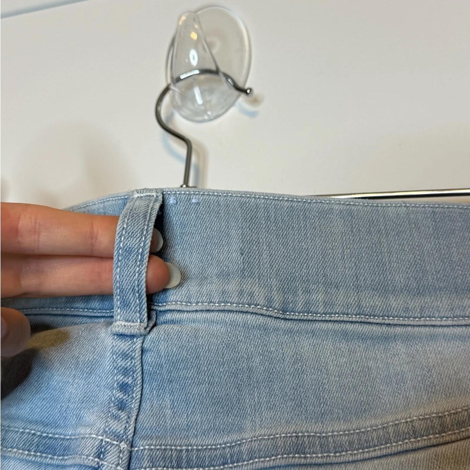 NWT Spanx Pull-on Stretchy Retro Light Wash Flare Leg Jean SZ Large - Image 9