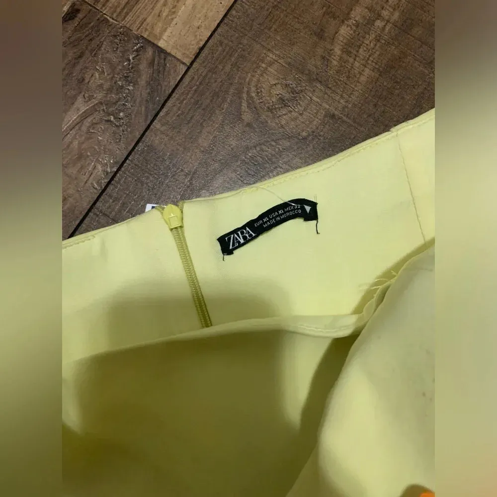 Zara cutout strapless spring yellow cocktail formal dress XL NWOT blogger fav!! - Image 8