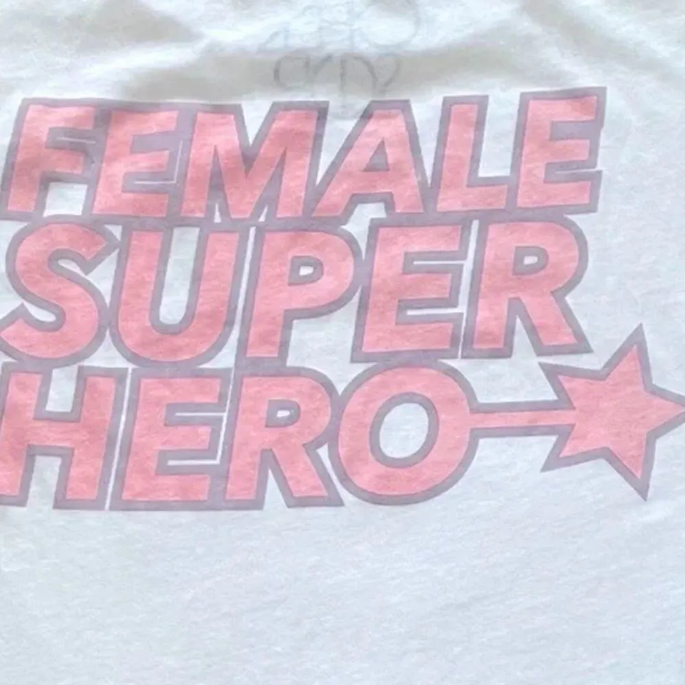 CHASER Stars & ‘Female Superhero’ Graphic T-Shirt Size Medium New with Tag - Image 3