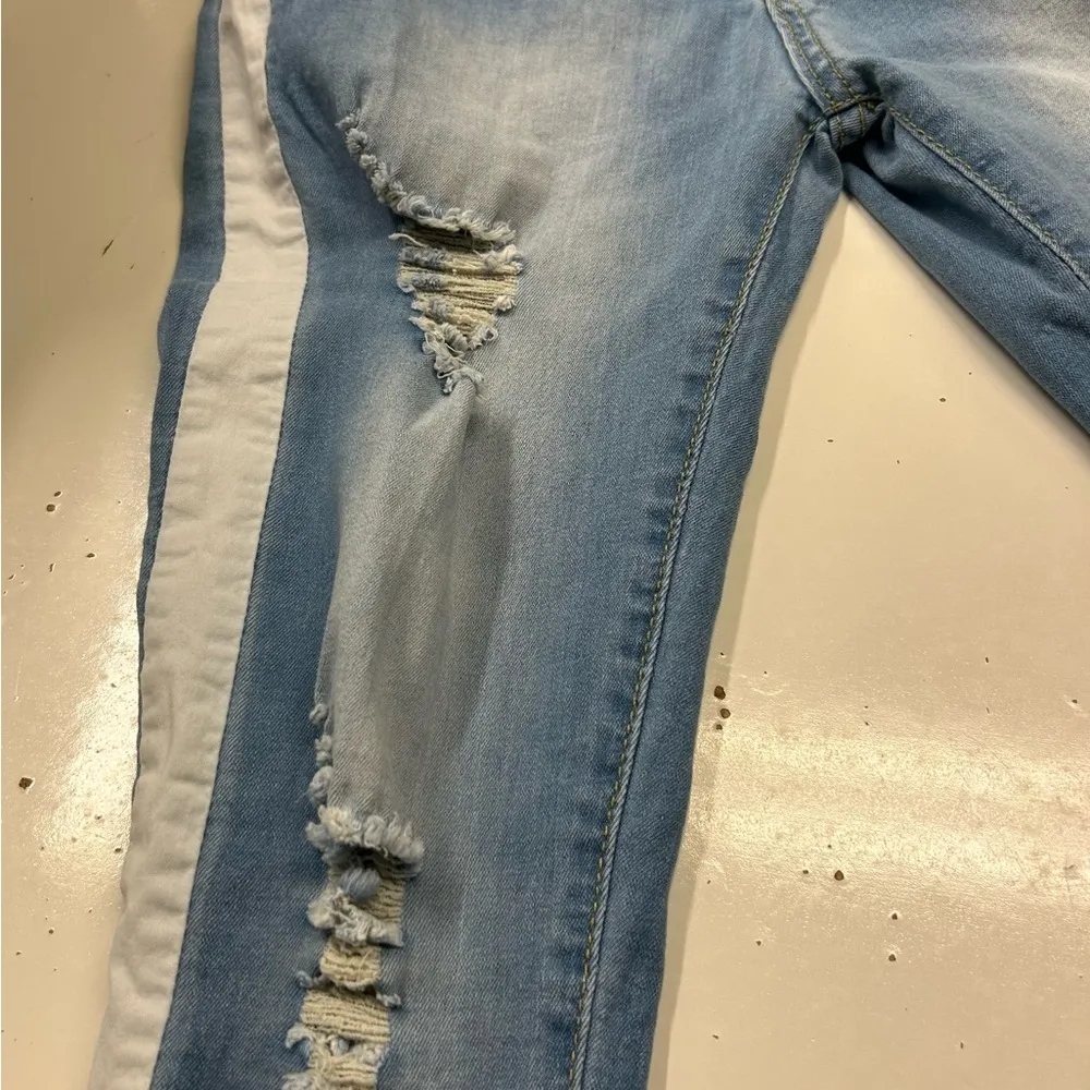 jeans zippers look like FALMER Heritage, not sure no tag Distressed ❤️ Blue Size 16 - Image 5