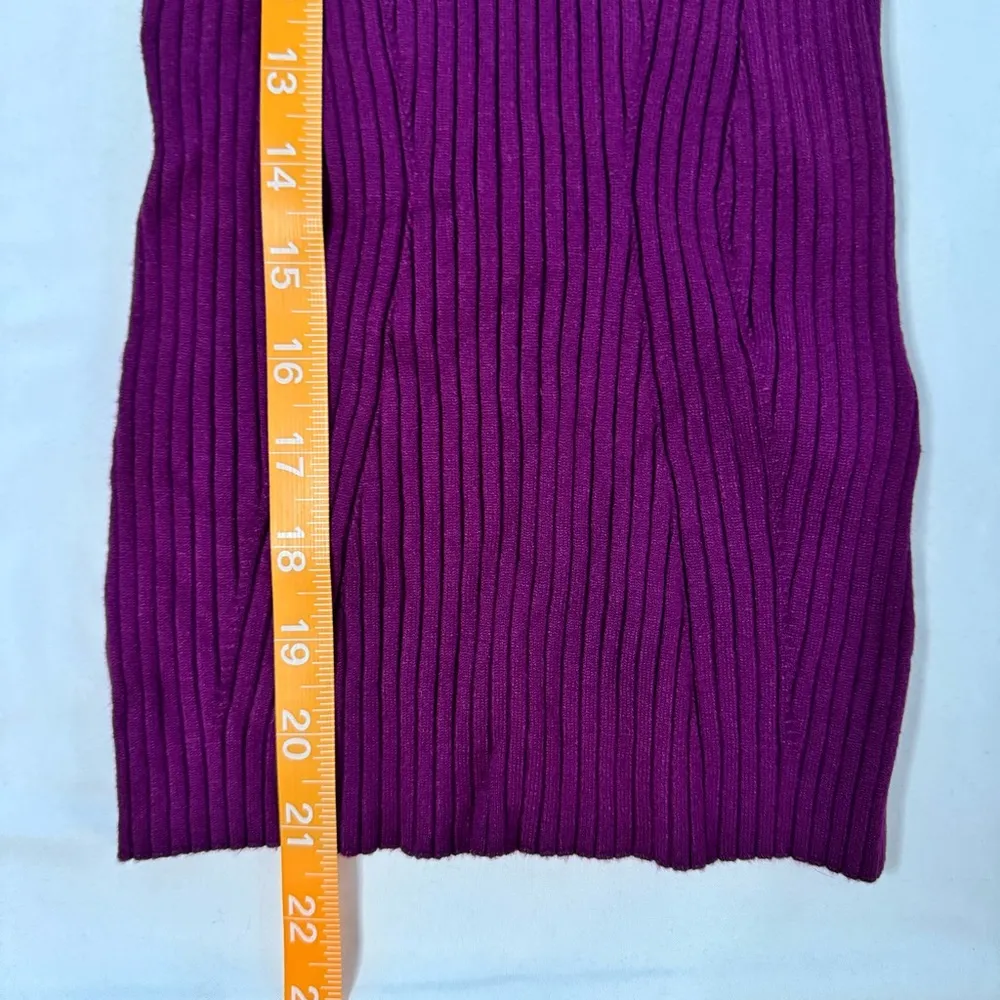 Madewell Rib Mockneck Sweater Tank Women Size XXS Purple Office Classic Layering - Image 5