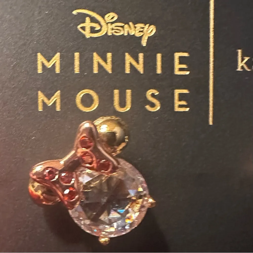 NEW Kate Spade Disney Minnie Mouse Earrings with White Cubic Zirconia - Image 3