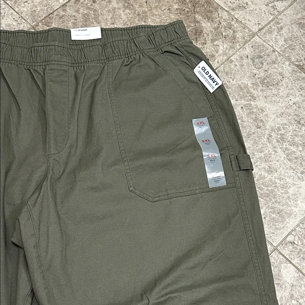 Old Navy High Waisted Pulla Utility Pants NEW Stone Wall Olive XXL - Image 6