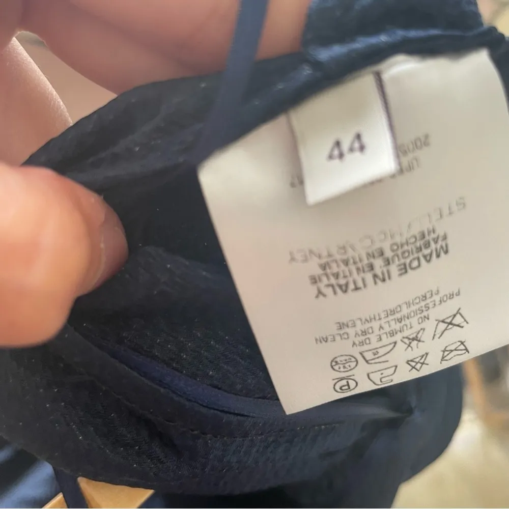 Stella McCartney Navy silk keyhole dress with pockets - Image 7