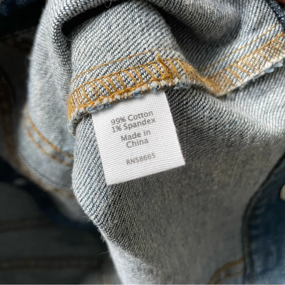 Nordstrom BP Jean Button Up Collared Vest in Denim Blue - Image 3