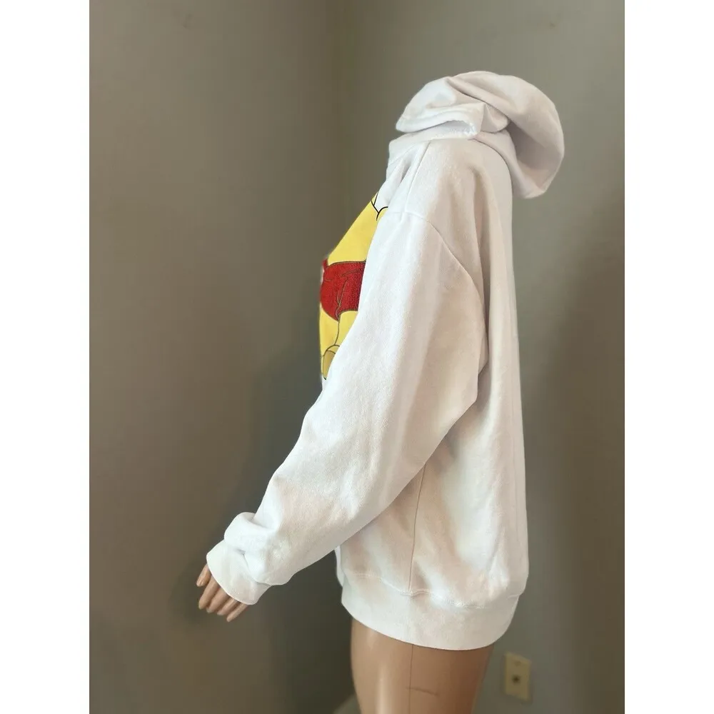 DISNEY Winnie The Pooh Women's Full Zip Sweatshirt Hoodie XL White NWT  #33 - Image 6
