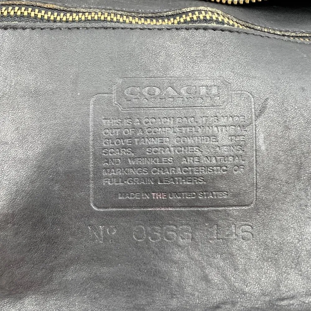 Coach Brighton Bag 9895 Vintage Black Leather Handbag Purse Rehab Project Bag - Image 3