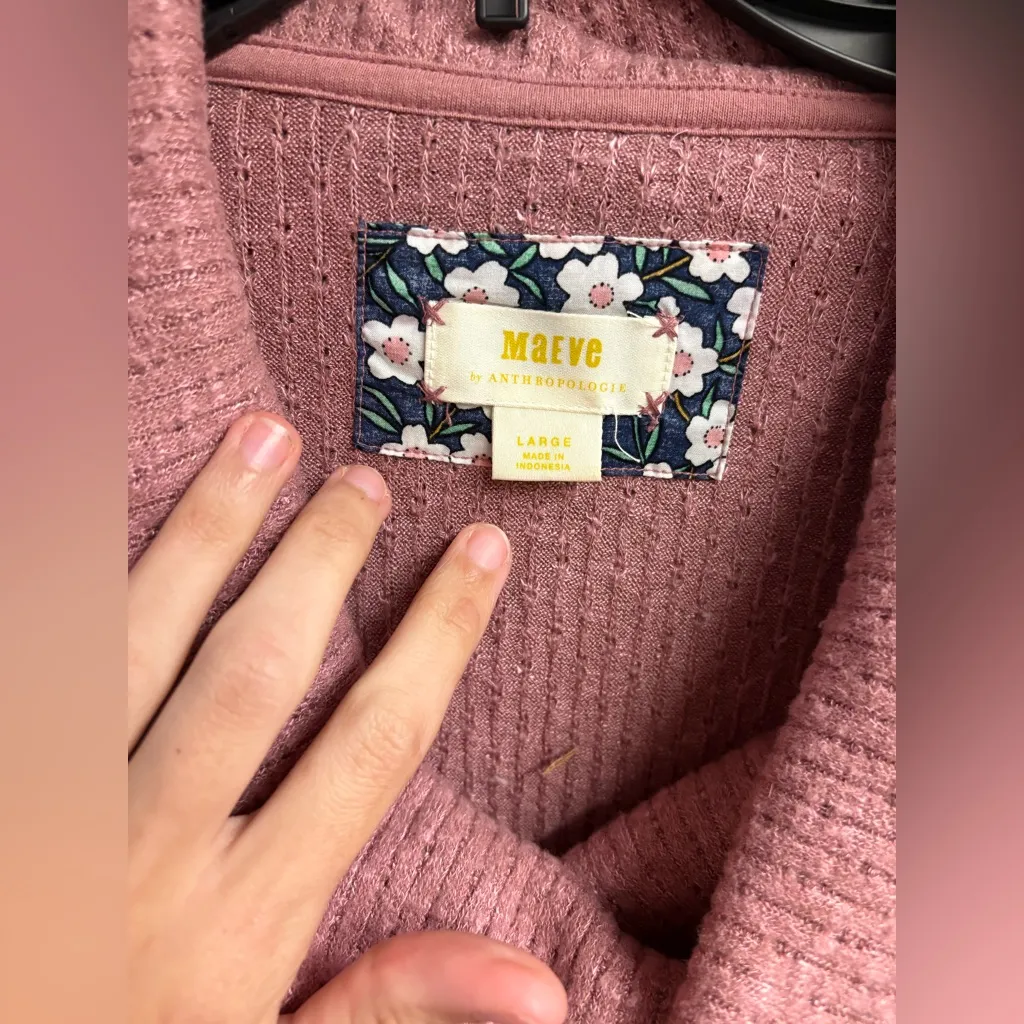 Maeve Anthropologie Addie Ruffled Hacci Cowl Neck Sweater Size Large - Image 2