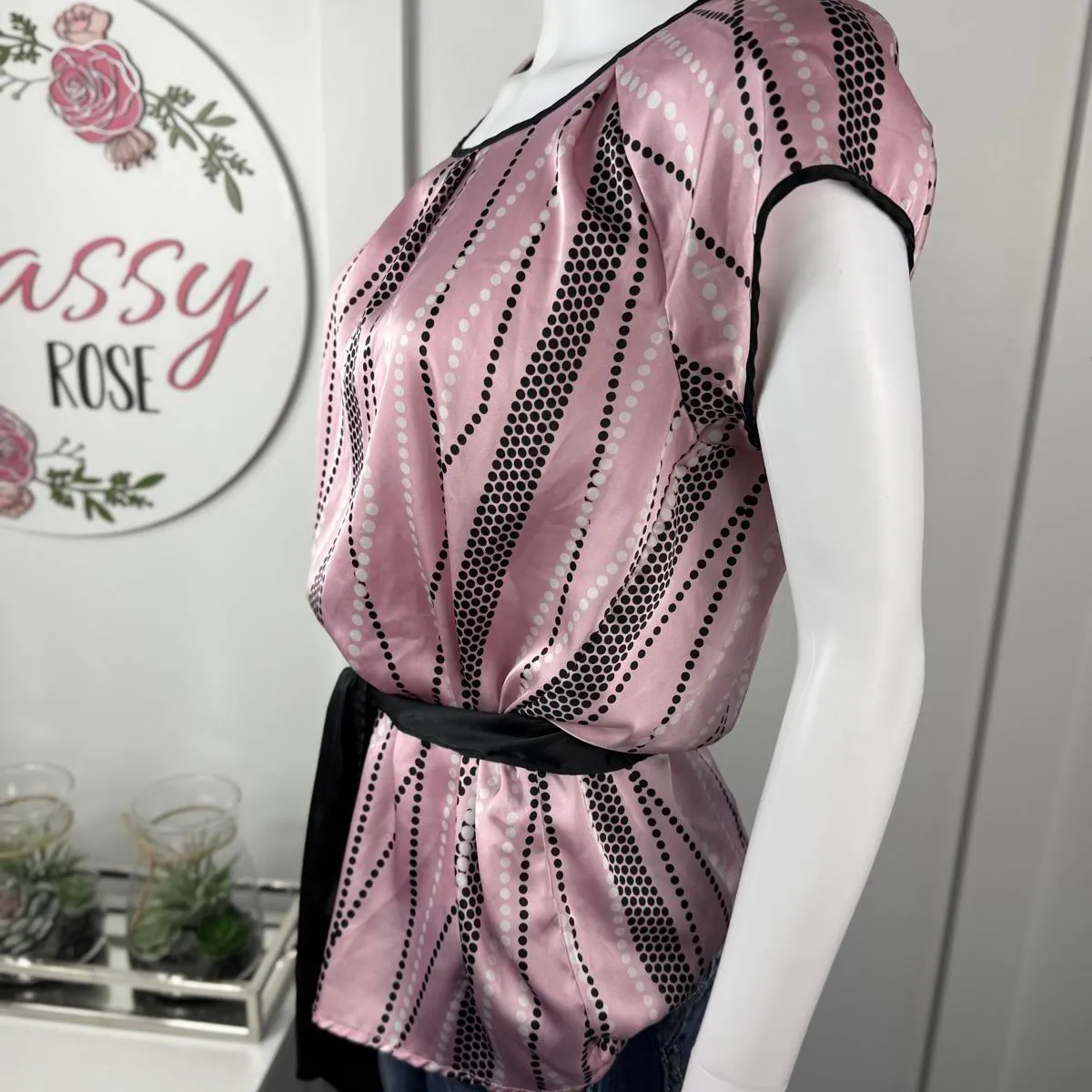 Beautiful NY & Co Top‎ Size M Pink Size M - Image 4