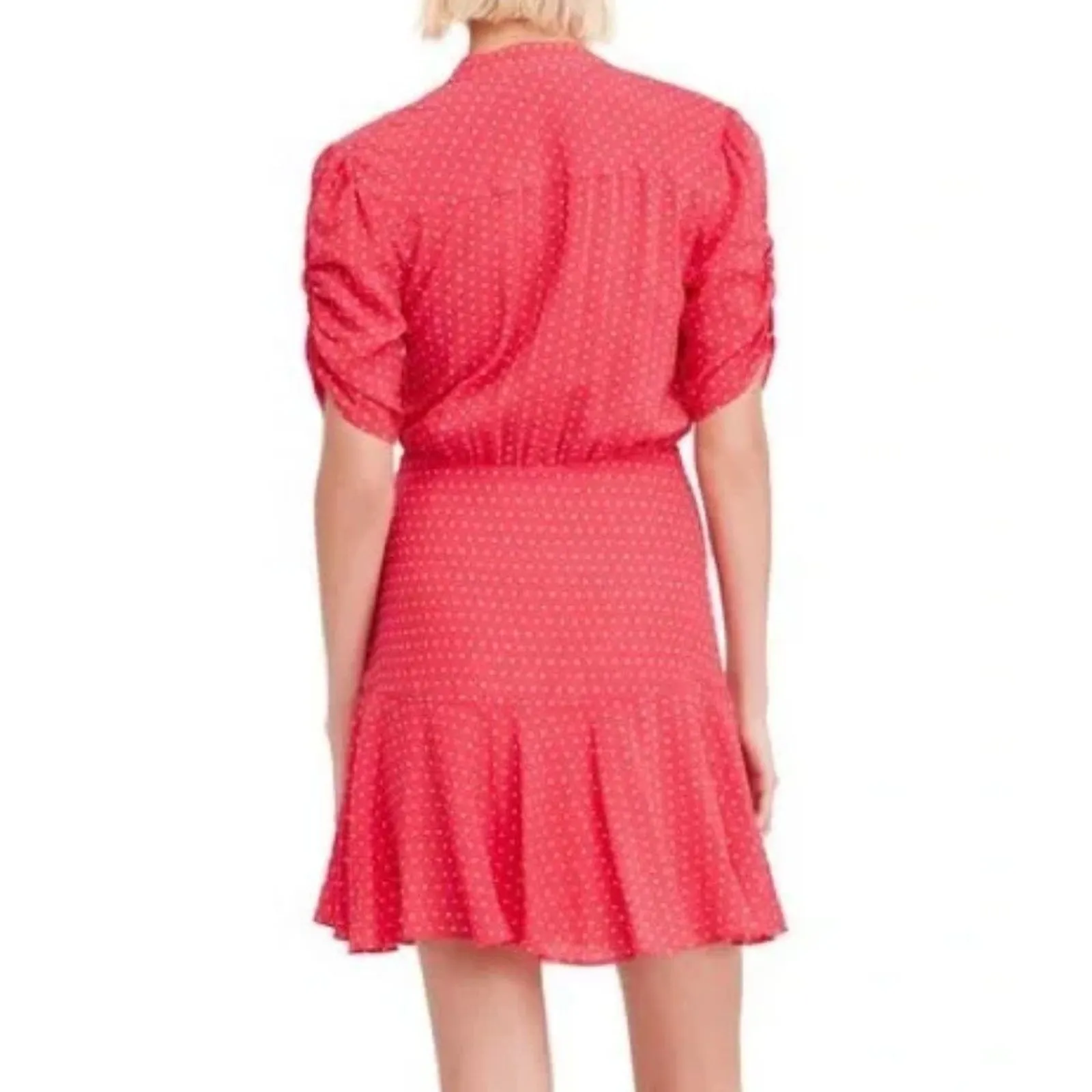 Free People Pippa‎ Polka-Dot Mini Sz XL Button-Down Dress Y2K Feminine Cottage - Image 15