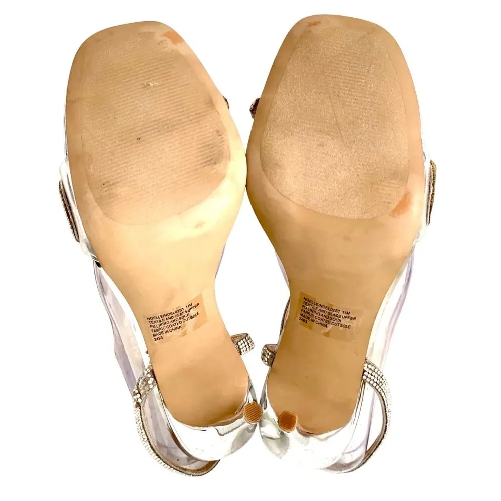 Steve Madden Noelle Glass Rhinestone Embellished Strappy Stiletto Heels Size 11 - Image 7