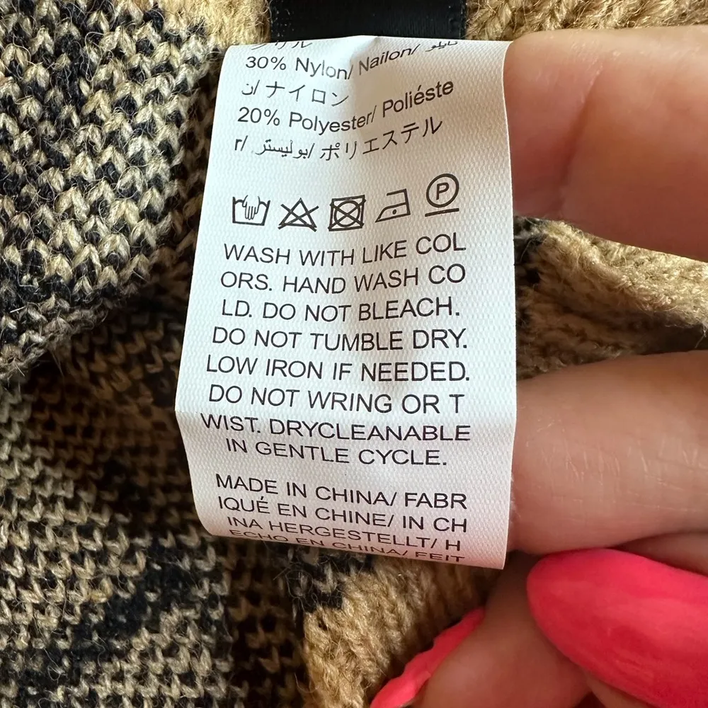 Essnce Allover Pattern Drop Shoulder Sweater Size M - Image 6