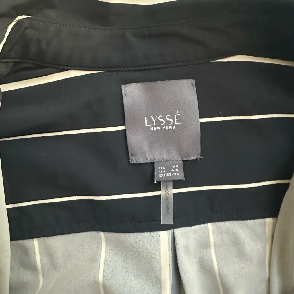 Lysse Black Button Down Shirt with White Stripes - Image 3