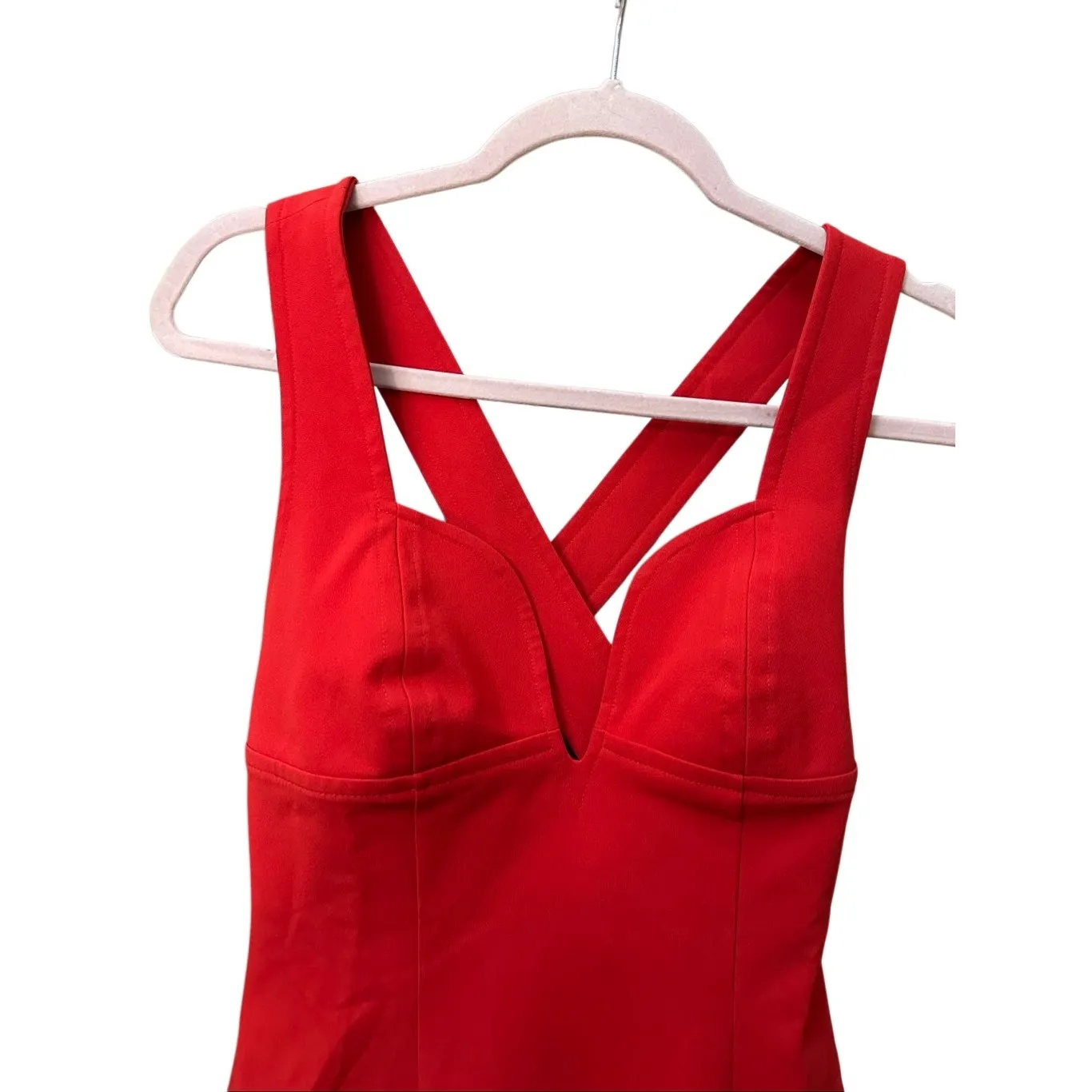 JILL JILLSTUART Long Bodycon Red Dress Brides Maid Wedding Guest Prom Size 0 - Image 14