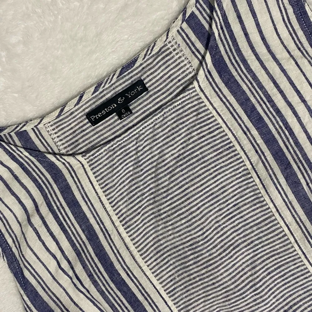 Preston & York Blue and White Linen Drees - Image 4