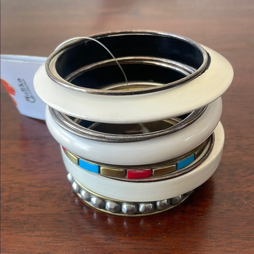 Antika bracelets Chunky White and Multicolor Bangle Set New size OS - Image 6