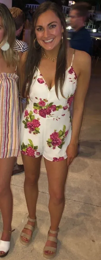 Fringe Floral White Romper - Image 2