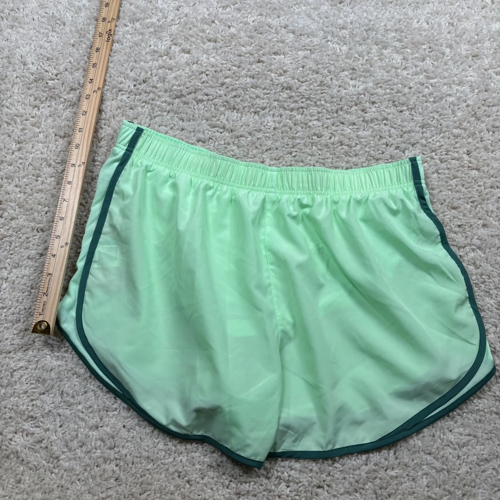 Nike Dri Fit Womens Running Shorts Athletic Gym Workout Neon Green XL NWT - Image 8