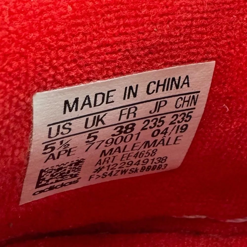 adidas Originals Rivalry Low Leather Sneaker Unisex Red White Size Women’s 6.5 - Image 9